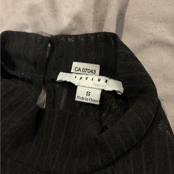 FAVLUX Black Ruffled Blouse - Picture 3 of 3